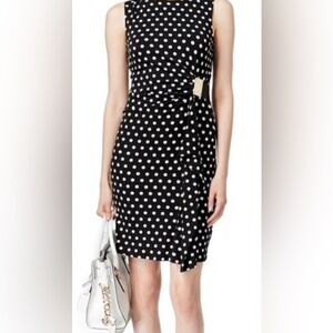 Michael Kors Polka Dot Mini Dress Black and White